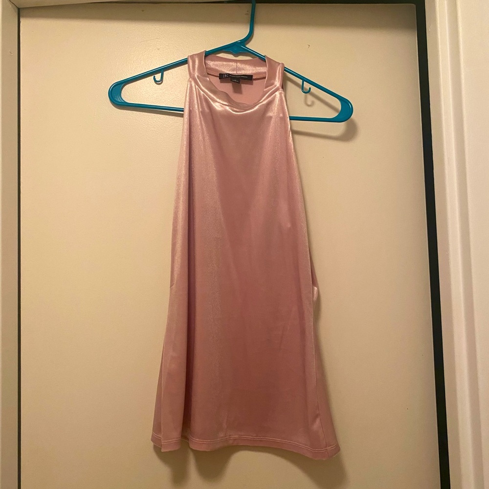 INC international concepts light pink velvet halter. Brand new (tag still on).
